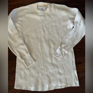 Extreme US Military Cold Off White Waffle Knit Long Sleeve UnderShirt xl EUC
